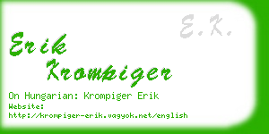 erik krompiger business card